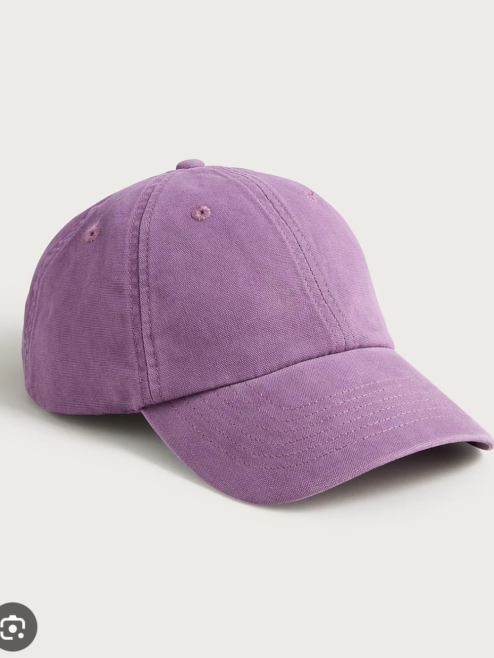 J. Crew Washed Canvas Baseball Cap - Purple
